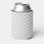 Gray en Coral Chevron Monogram Blikjeskoeler (Blikje Achterkant)