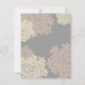 Gray en Cream Queen Anne's Lace Wedding RSVP (Achterkant)