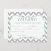 Gray en Mint Chevron Voordicaties en Advice Kaart (Voorkant / Achterkant)
