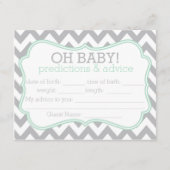 Gray en Mint Chevron Voordicaties en Advice Kaart (Voorkant)