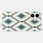 Gray en Mint Tribal Ikat Chevron Case-Mate iPhone Case (Achterkant (horizontaal))
