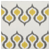 Gray en Mustard Ikat Tribal Pattern Stof (Swatch)