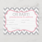Gray en Roze Chevron Voordicaties en Advice Kaart (Voorkant)