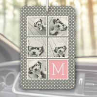 Gray en Roze instagram 5 Foto Collage Monogram