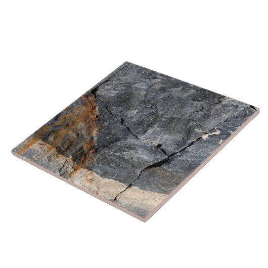 Gray en Rust Natural Stone Fotografisch Tegeltje (Zijkant)