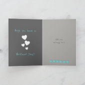 Gray en turkooizen mam foto Birthday Kaart (Binnen)