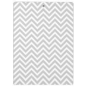 Gray en Turquoise Chevron Aangepast monogram Klembord (Achterkant)