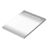 Gray en White Ombre Notitieblok (Linkerzijde)