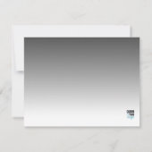 Gray en White Ombre Notitiekaartje (Achterkant)