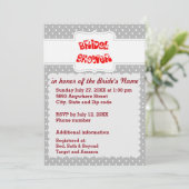 Gray en White Polka Dots Heart Vrijgezellenfeest K Kaart (Staand voorkant)