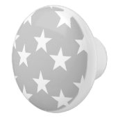 Gray en White Star Pattern Ceramic Knobs Keramische Knop (Rechts)