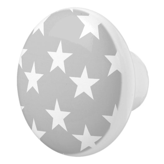 Gray en White Star Pattern Ceramic Knobs Keramische Knop (Rechts)