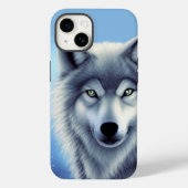 Gray en White Wolf Portrait Case-Mate iPhone Case (Achterkant)