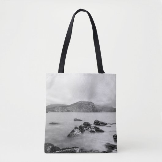 GRAY EN ZWARTE MOUNTAIN NEAU VAN LICHAAMWATER TOTE BAG (Voorkant)