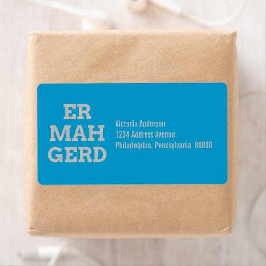 Gray Ermahgerd Verzendlabels Etiket (Insitu)