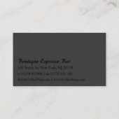 Gray Espresso Bar Coffee Shop - Visitekaartje (Achterkant)