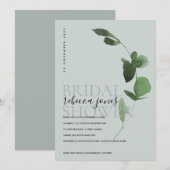 GRAY EUCALYPTUS FOLIAGE WATERVERF VRIJGEZELLENFEES AANKONDIGING (Voorkant / Achterkant)