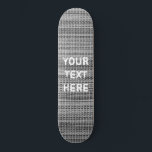 Gray Fabric Skateboard Design Jouw tekst Name<br><div class="desc">Gray Fabric Skateboard - Jouw tekst toevoegen -</div>