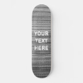 Gray Fabric Skateboard Design Jouw tekst Name (Voorkant)