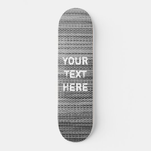Gray Fabric Skateboard Design Jouw tekst Name (Voorkant)