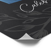 Gray Faint Greenery Celebrating Life Foto Poster (Hoek)