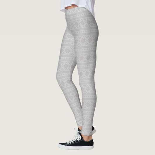 Gray Fair Isle Leggings (Links)