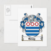 Gray Family Crest Briefkaart (Voorkant / Achterkant)