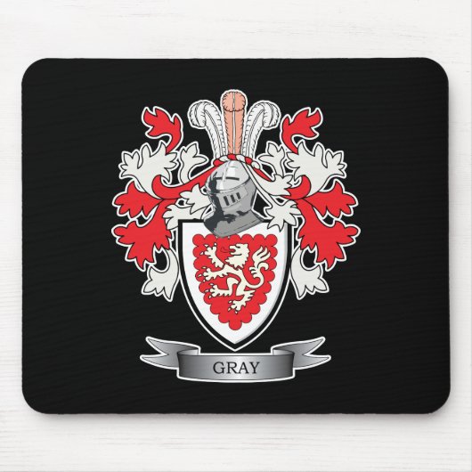 Gray Family Crest Coat of Arms Muismat (Voorkant)