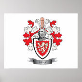 Gray Family Crest Coat. Poster (Voorkant)