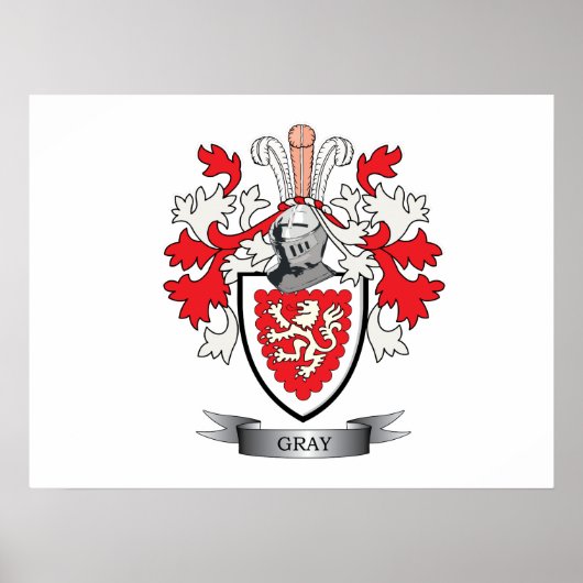 Gray Family Crest Coat. Poster (Voorkant)