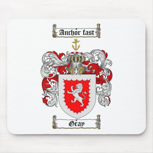 GRAY FAMILY CREST - GRAY COAT VAN WAPENS MUISMAT (Voorkant)