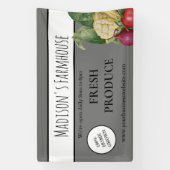 Gray Farmhouse Produce Boerderij Business Banner (Verticaal)