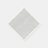 Gray Faux Bois Rustic Hand Drawn Woodgrain Servet (Hoek)