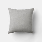 Gray Faux Linen canvas burlap Weduwschap Pillow Kussen (Achterkant)
