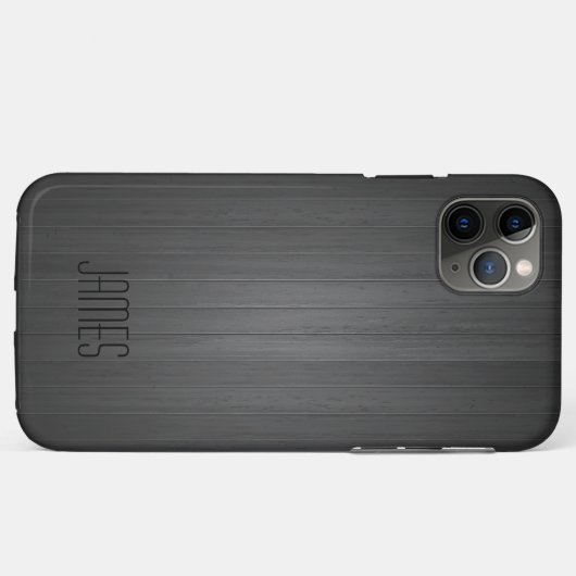 Gray Faux Wood Case-Mate iPhone Case (Achterkant (horizontaal))