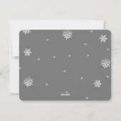 Gray Festive Reindeer Holiday Fotokaart Feestdagenkaart (Achterkant)