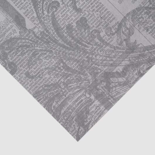 Gray Filigree Tissuepapier (Detail)