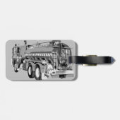 Gray Fire Truck Oil Paint, Bagagelabel (Achterkant horizontaal)