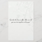 Gray Floral achtergrond Briefpapier (Voorkant)