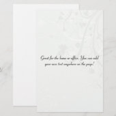 Gray Floral achtergrond Briefpapier (Voorkant / Achterkant)