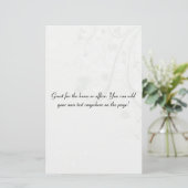 Gray Floral achtergrond Briefpapier (Staand voorkant)