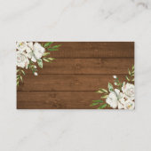 Gray Floral Chic Baby shower Diaper Raffle Tickets Informatiekaartje (Achterkant)