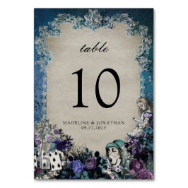 Gray  Floral Dark Alice in Worderland Kaart