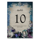 Gray  Floral Dark Alice in Worderland Kaart (Achterkant)