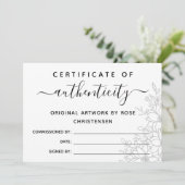 Gray Floral Groter certificaat van echtheid (Staand voorkant)