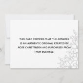 Gray Floral Groter certificaat van echtheid (Achterkant)