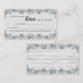 Gray Floral hoeveel Kisses Vrijgezellenfeest heeft Plaatskaartje (Voorkant / Achterkant)