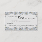 Gray Floral hoeveel Kisses Vrijgezellenfeest heeft Plaatskaartje (Voorkant)