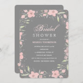 Gray Floral Kaart (Voorkant / Achterkant)