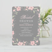 Gray Floral Kaart (Staand voorkant)